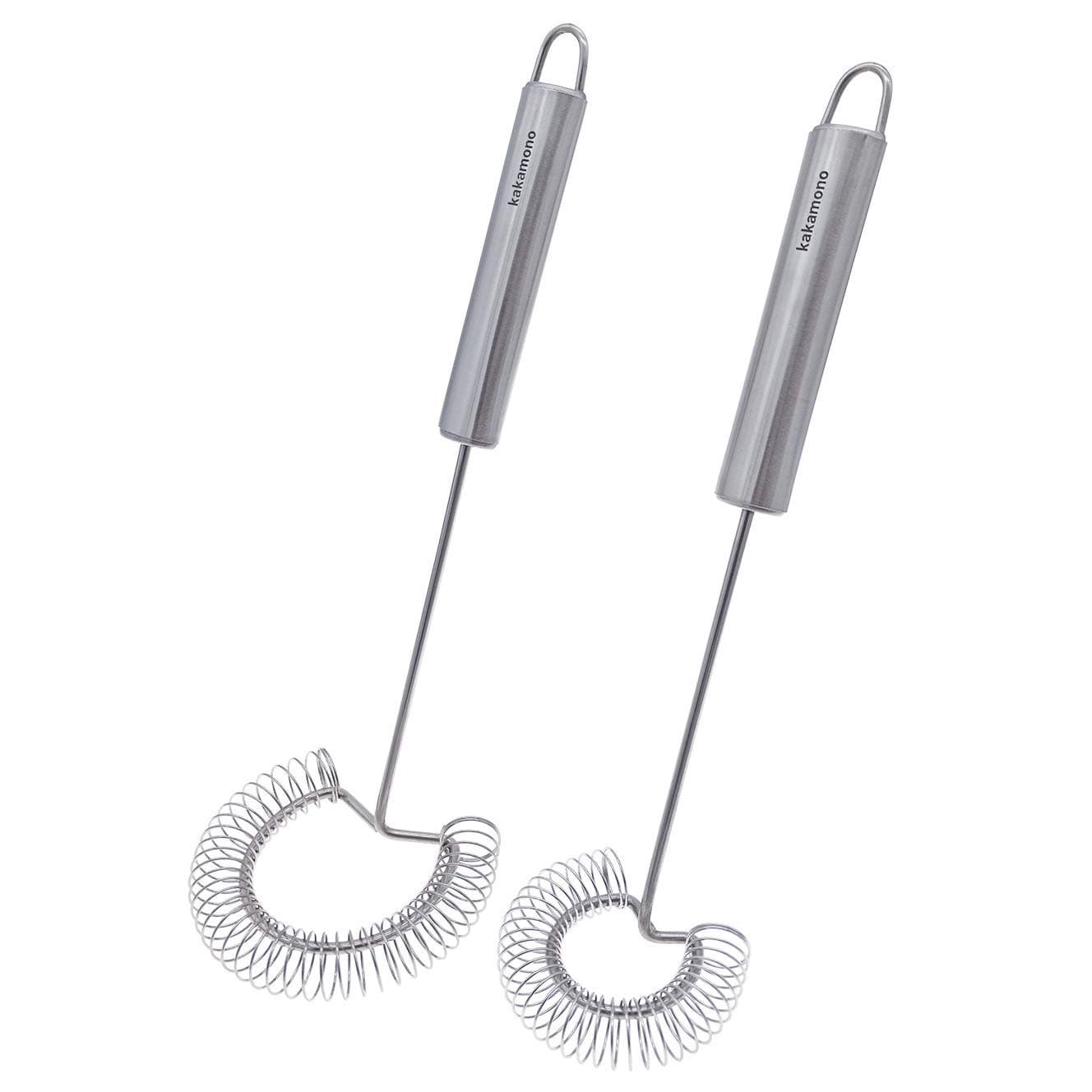Egg Beater Stainless Surround helixSpring Coil Whisk,2pcsSet, Egg Frother, Milk and Egg Beater Blender - Kitchen Utensils for Blending,Whisking,Beating,Magic Hand Held Sauce Stirrer Frother¡Â