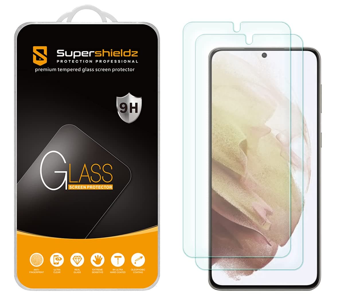 Supershieldz (2 Pack) Designed for Samsung Galaxy S21 FE 5G Tempered Glass Screen Protector, Anti Scratch, Bubble Free