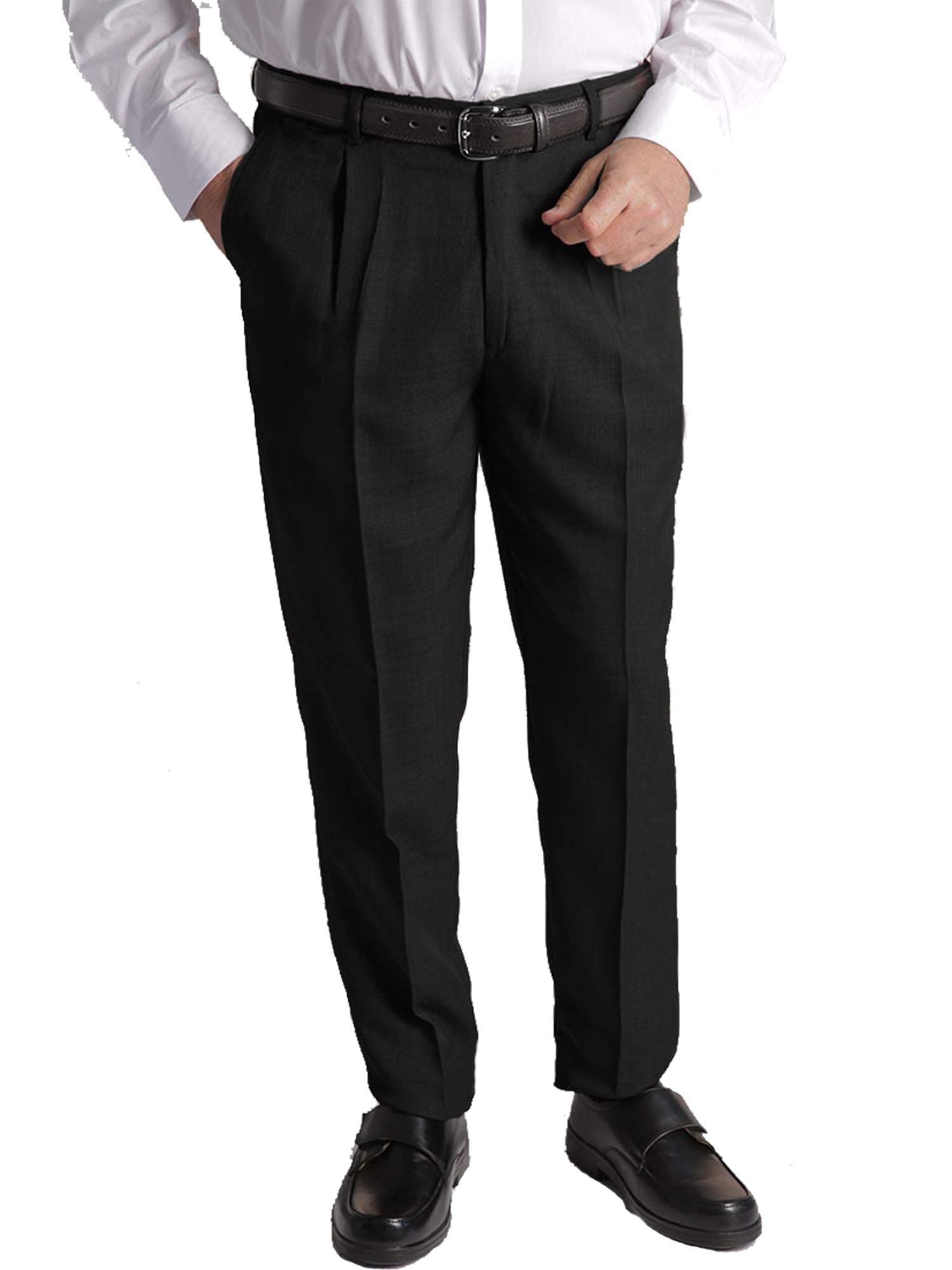Jolliman Mens Stretch Waist Suit Dress Trousers Pants Smart Comfort Soft Touch Fabric Waists 32" to 60"