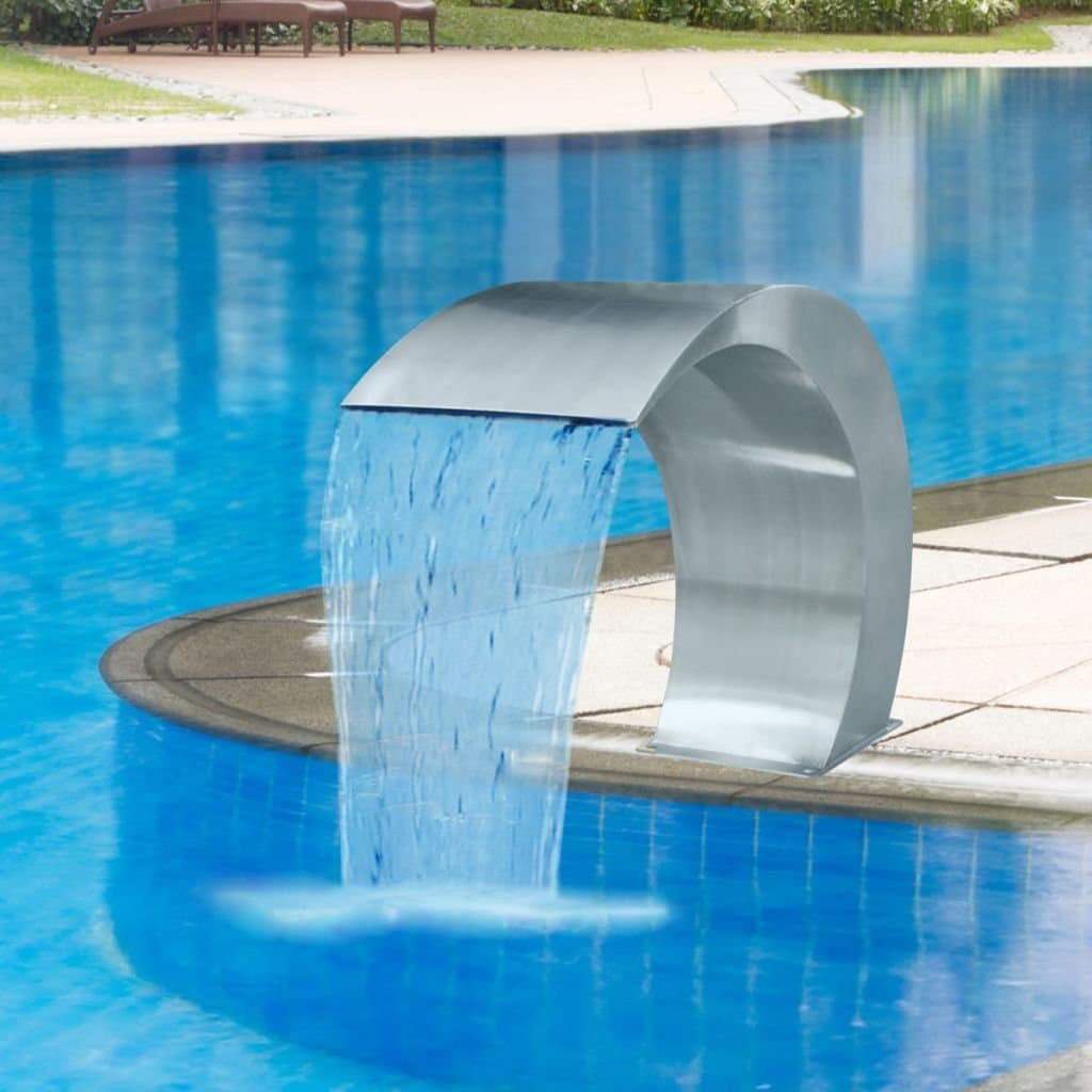 FZYHFA Waterfall Pool Fountain Stainless Steel for Garden & Swimming 45x30x60 cm