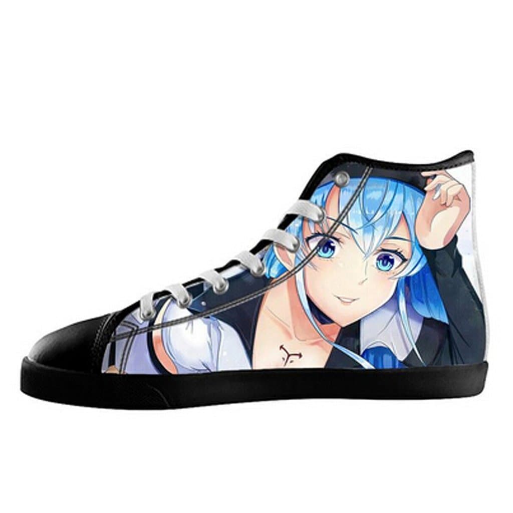 Custom Women Akame Ga KILL Esdeath Figure Canvas Shoes High Top Sneakers