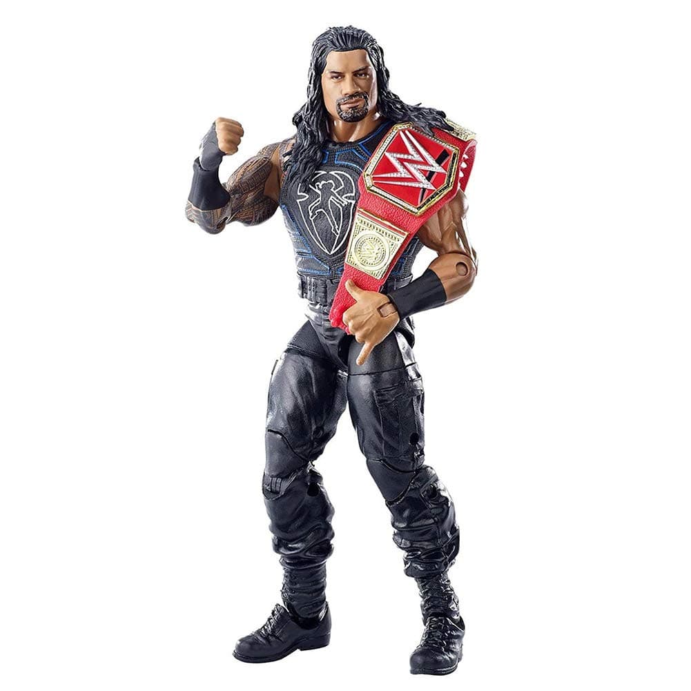 WWE MATTEL GCL43 WWE Elite Collection Roman Reigns Deluxe Action Figure with Realistic Facial Detailing, Iconic Ring Gear & Accessories, Multicoloured