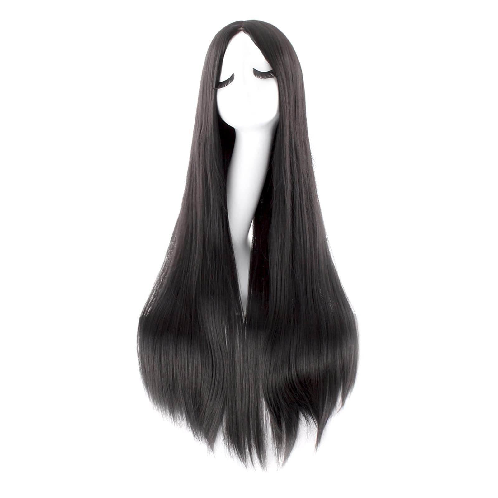 MapofBeauty 40" 100cm Fashion Straight Long Costume Anime Wig (Black)