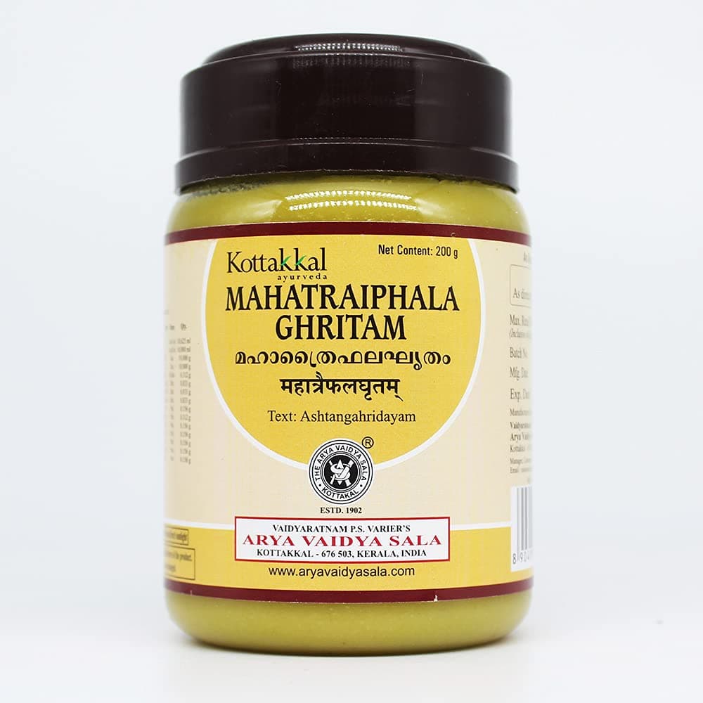 Mahatraiphala Ghritam-200GM, (Pack Of 1), Of Arya Vaidya Sala Kottakkal and get Golden Oldie Herbs®, Sukanthi Pills-1gm
