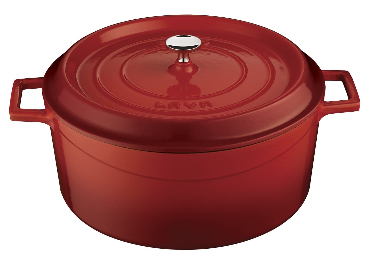 Lava Cookware LVYTC32K2R Casserole Round 320 mm 10.00 LTR Red/Black