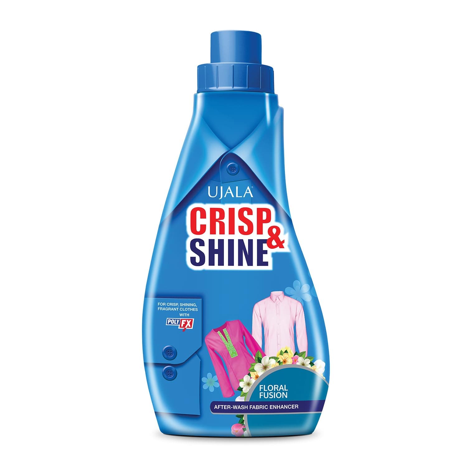 UJALA Crisp & Shine Fabric Enhancer 1Kg Liquid | After Wash Fabric Softener For Shine & Long Lasting Freshness | Floral Fusion Fabric Enhancer For Long-Lasting Fragrance