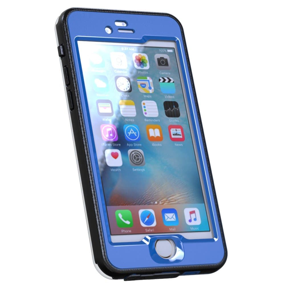 iPhone 6 Waterproof Case,Waterproof, Dust Proof,Back Clear Design, Shock Proof Case,Full Access to Buttons and Controls, Heavy Duty Protective Case for iPhone 6 6s (blue)