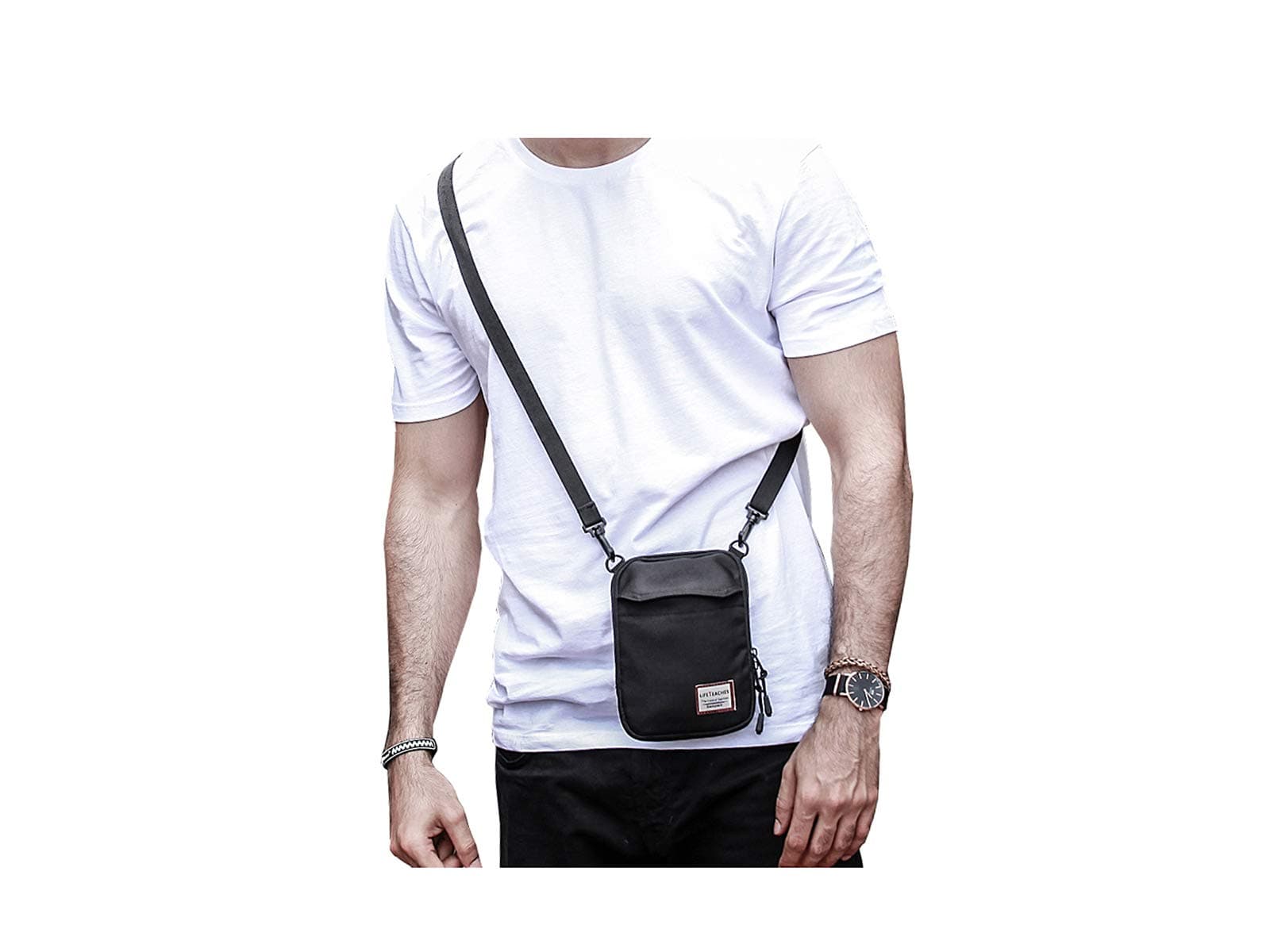 Small Crossbody Bag for Men, Mini Messenger Bag Shoulder Bag for Phone Passport