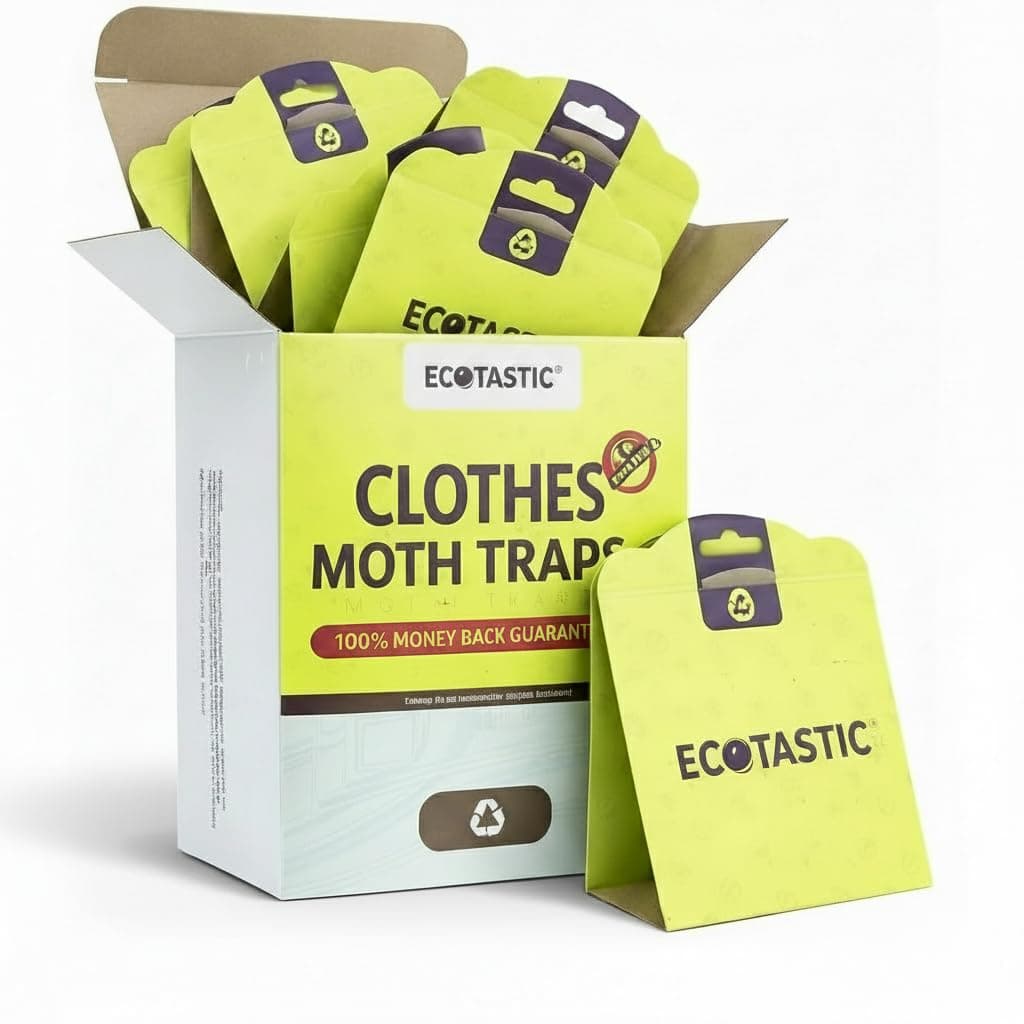 Clothes Moth Traps – 11 Pack | Extra Strength Pheromone Sticky Traps for Clothes, Closets, Wardrobes & Carpet | Case-Making & Webbing Moths | Non-Toxic, Foldable, Family-Safe