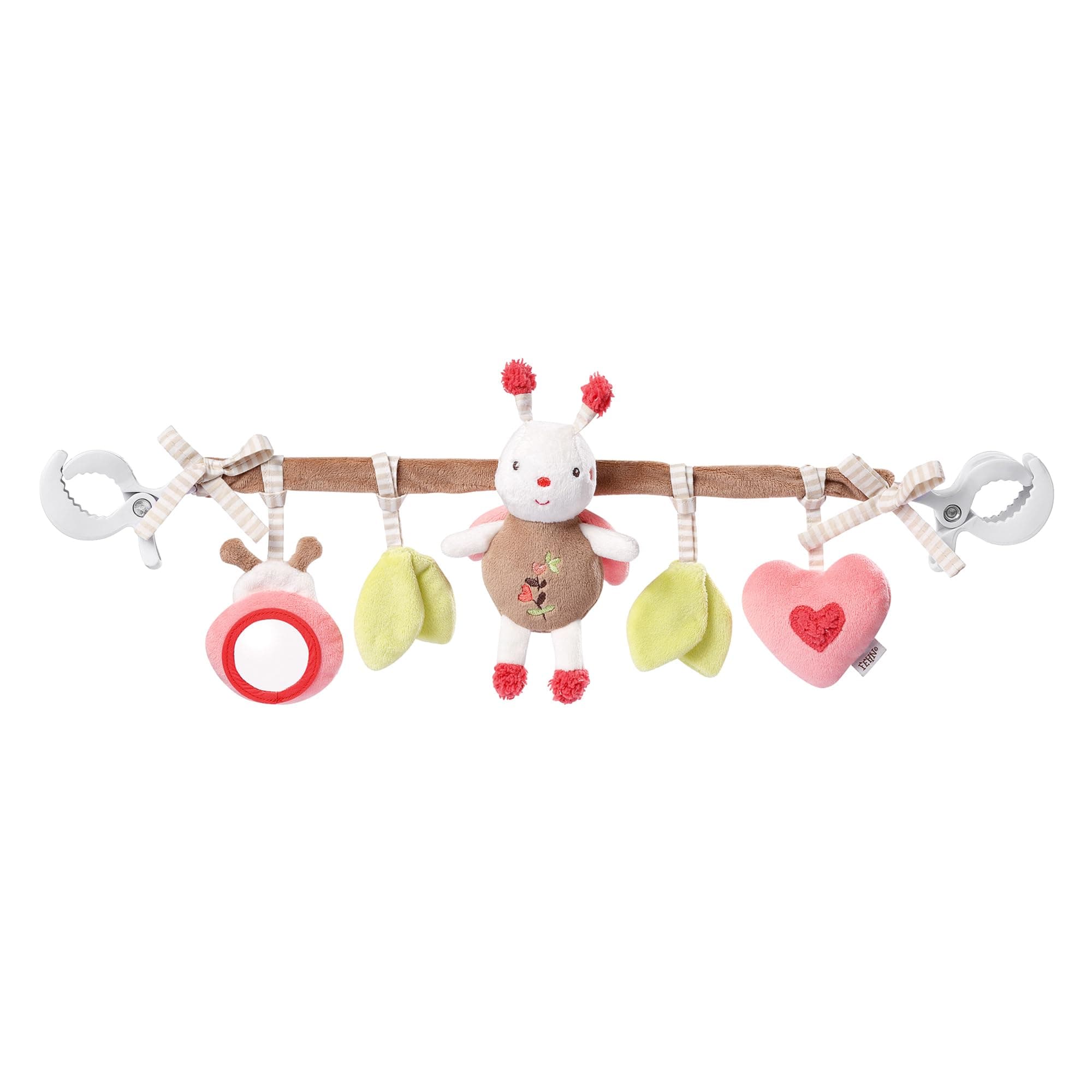 Fehn 068429 Garden Dreams Pram Chain – Mobile Chain with Cute Characters to Hang On Prams, Baby Seats Or Cots – for Babies and Toddlers from Newborns Upwards – Length : 45 cm