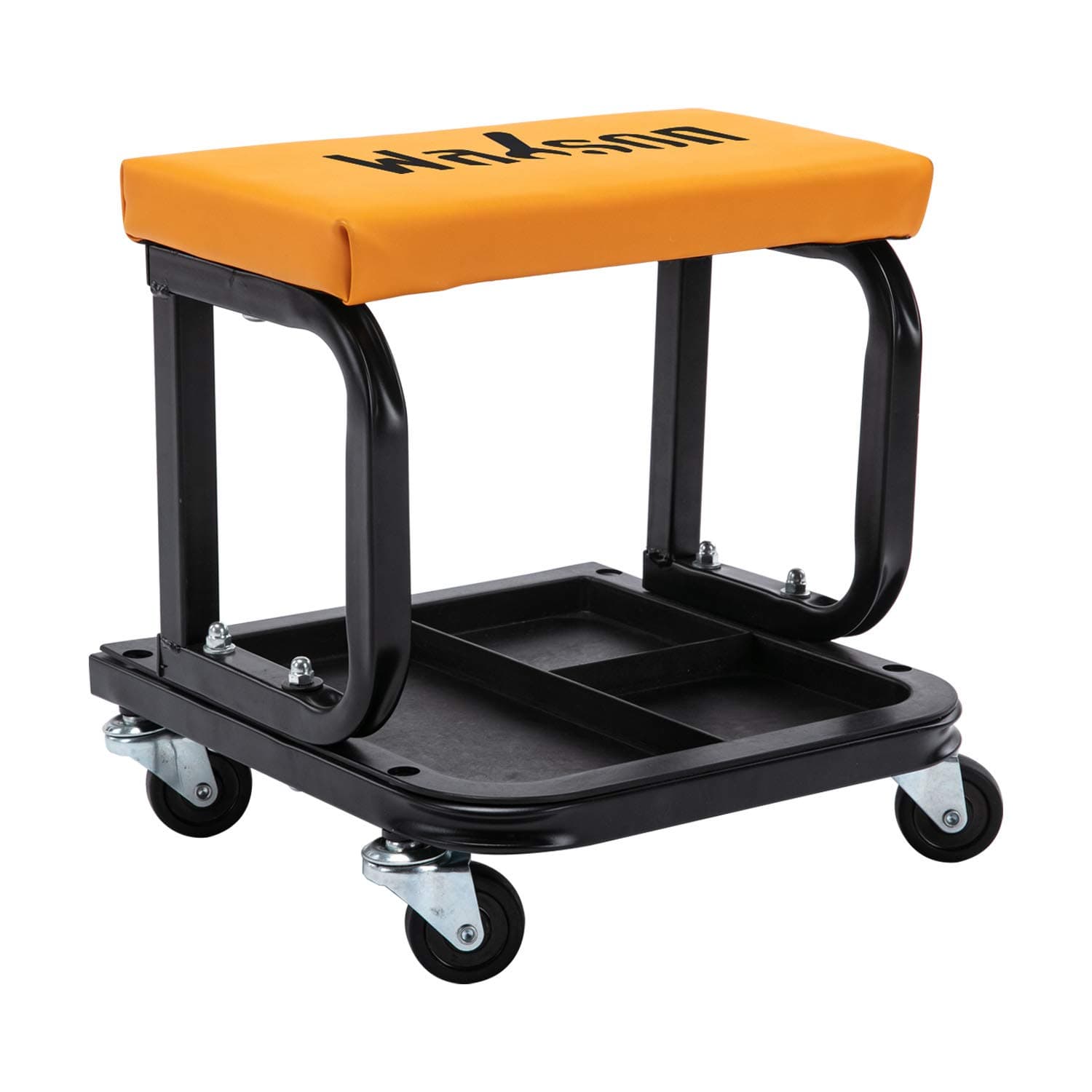 Wahson Garage Roller Seat, Upgraded Version, Rolling Shop Mechanic Creeper/Shop Stool with Tool Tray Storage, Medium Size