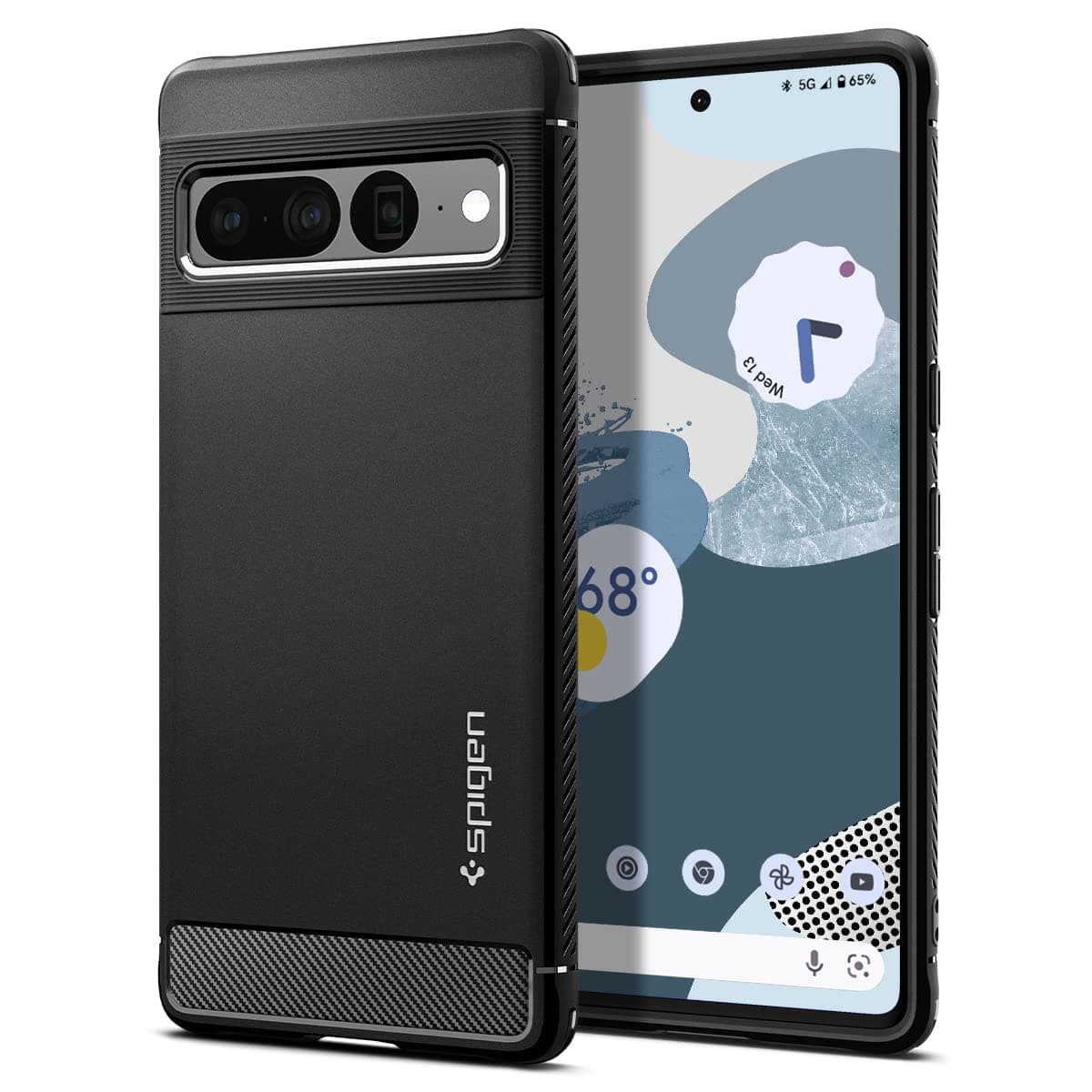 Rugged Armor Designed for Pixel 7 Pro Case (2022) - Matte Black | Spigen, Rugged Armor, Designed for, Pixel 7 Pro, Case, 2022