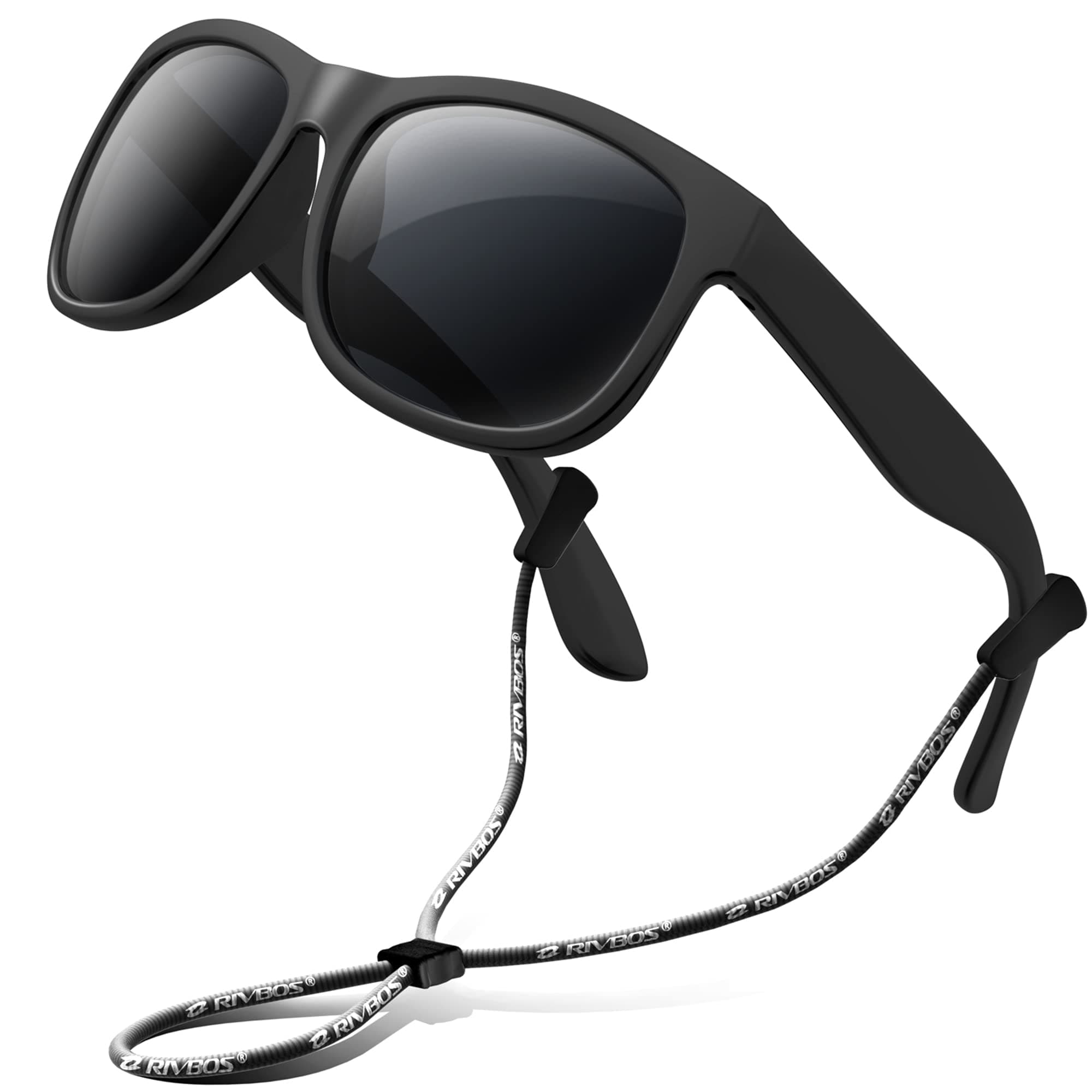 - Kids Sunglasses with Strap Polarized UV Protection Flexible Rubber Shades for Boys Girls RBK023