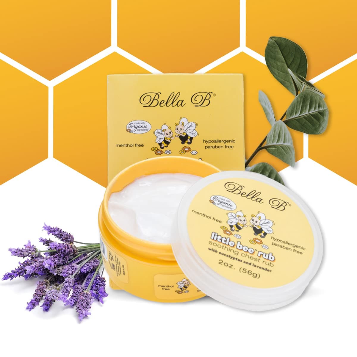Little Bee Soothing Baby Chest Rub 2 oz - Baby Vapor Rub Lavender - Eucalyptus Chest Rub For Infants - Eucalyptus Vapor Rub - Natural Vapor Rub - Soothing Vapor Rub - Soothing Chest Rub