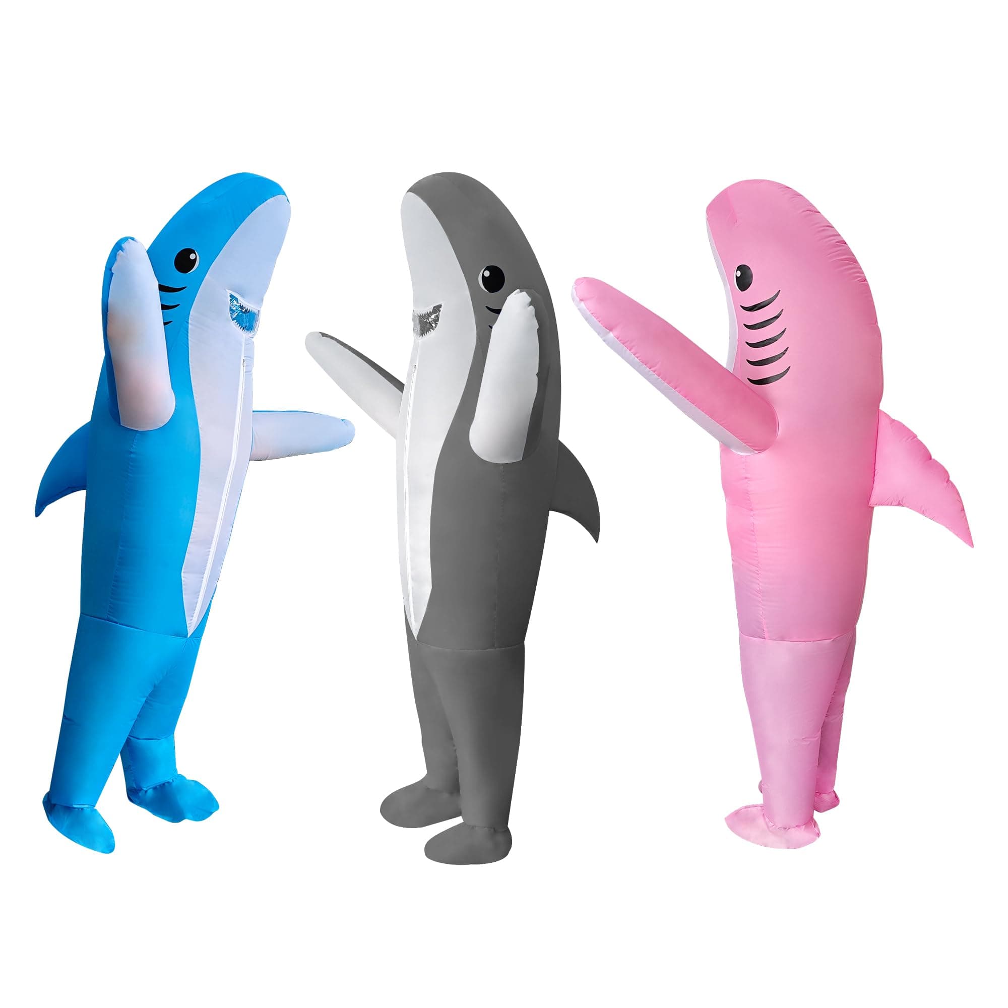 3 Packs Inflatable Costume for Adult Inflatable Halloween Costumes Blow Up Costumes for Party (Shark)
