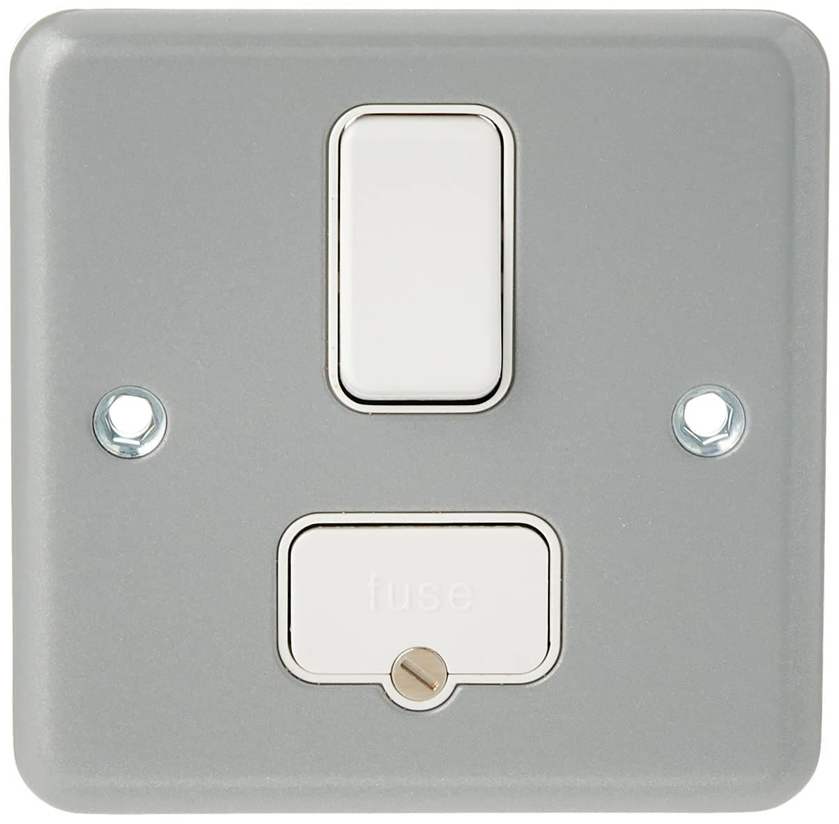 MK Metalclad Plus K0942 ALM 13 amp Double-Pole Switched Connection Unit, Grey