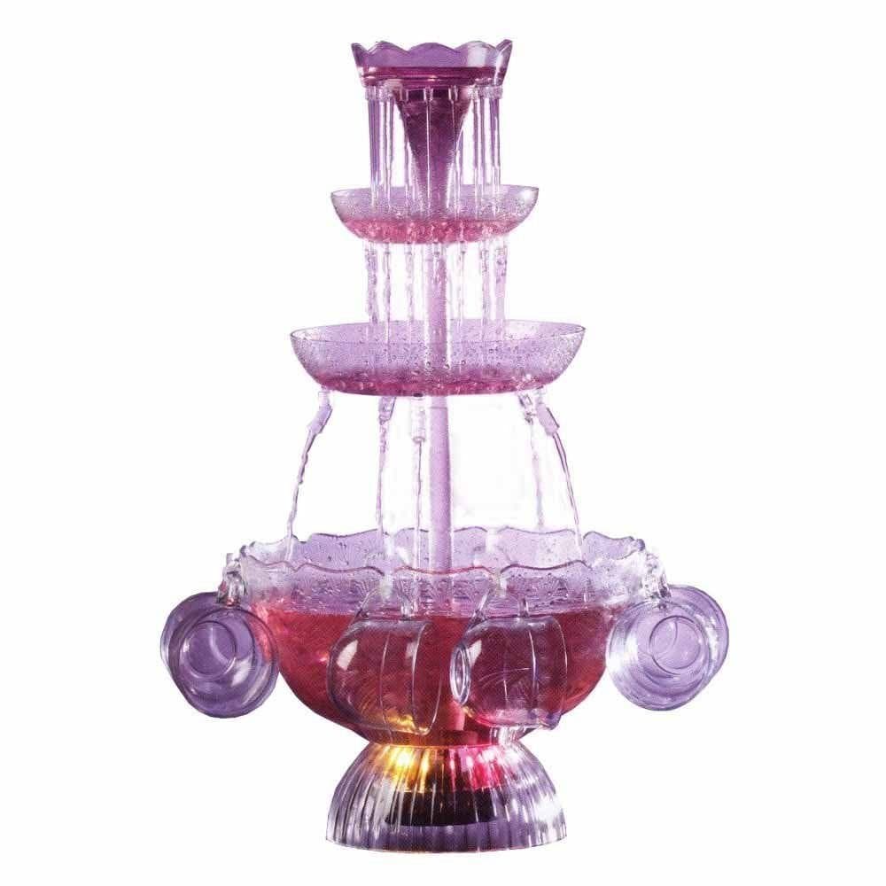 Illuminating Drinks Cocktail Fountain with 8 serving glasses