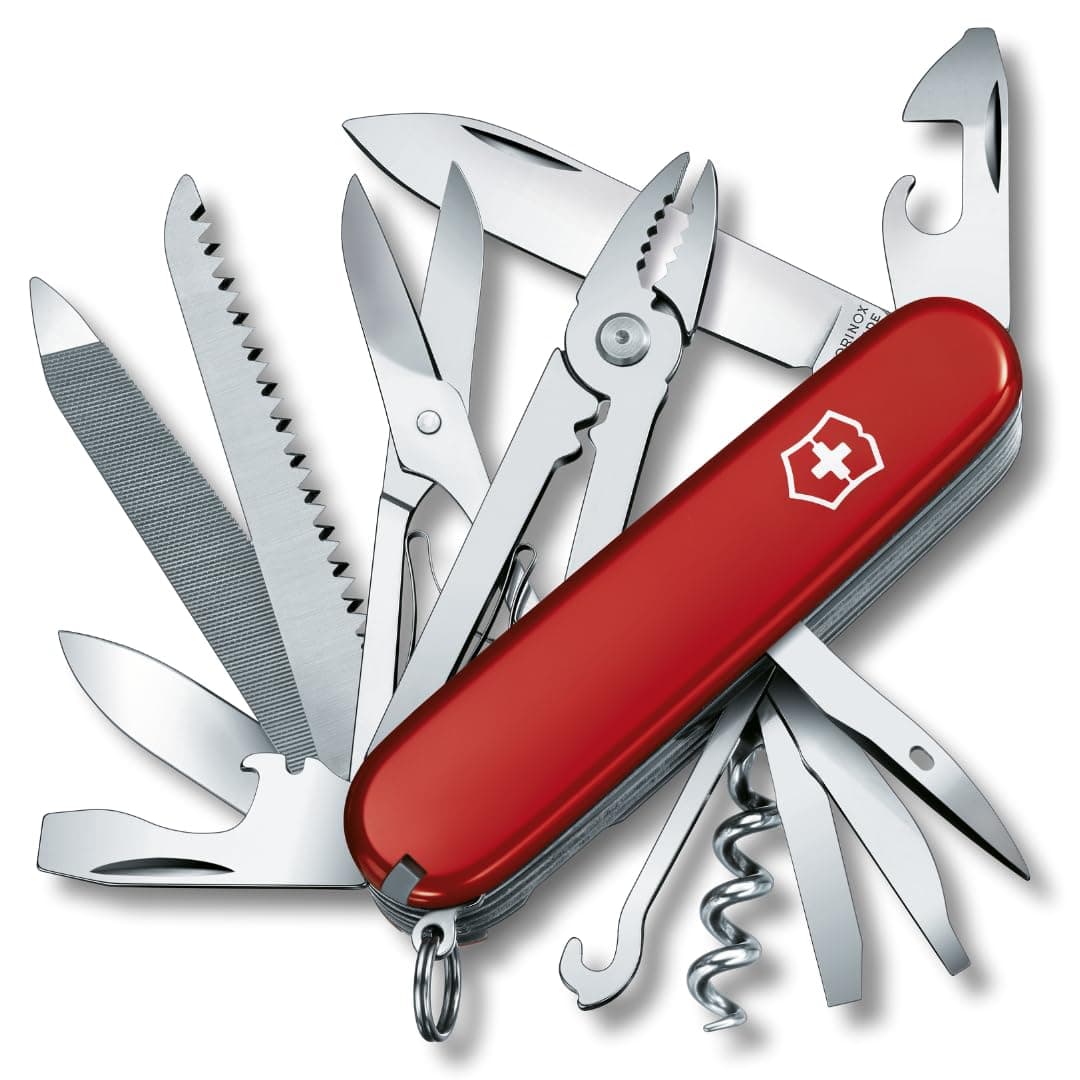 Victorinox Handyman Swiss Army Pocket Knife, Medium, Multi Tool, 24 Functions, Large Blade, Metal Saw