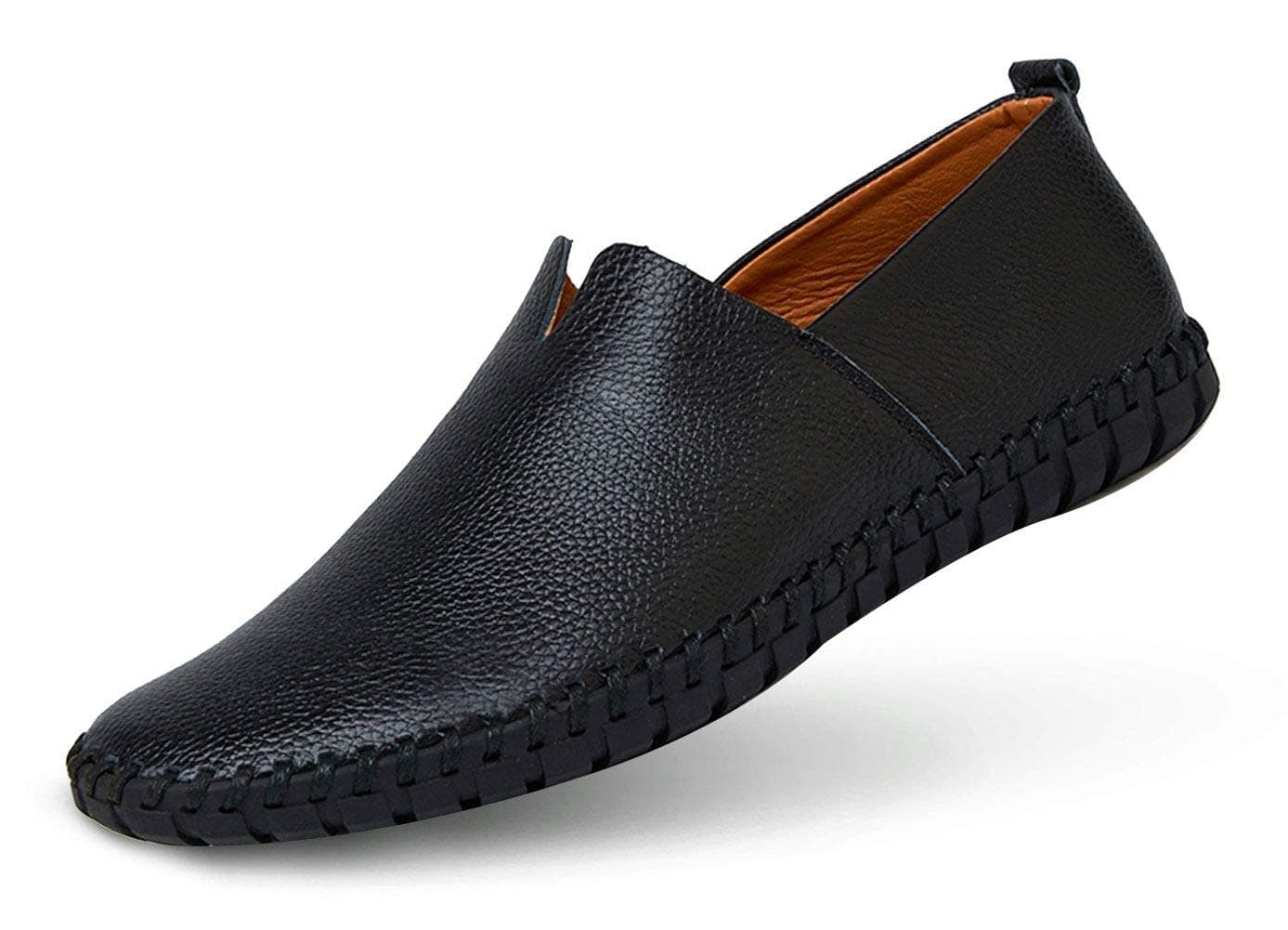 Men's Genuine Leather Loafer Shoes Slip On Soft Walking Driving Shoes