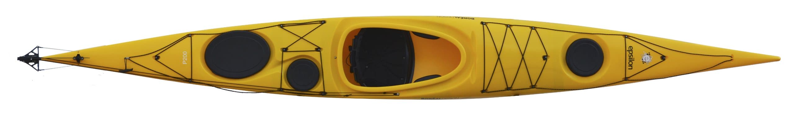 Epsilon P200 PE Rudder Sea Kayak, Yellow