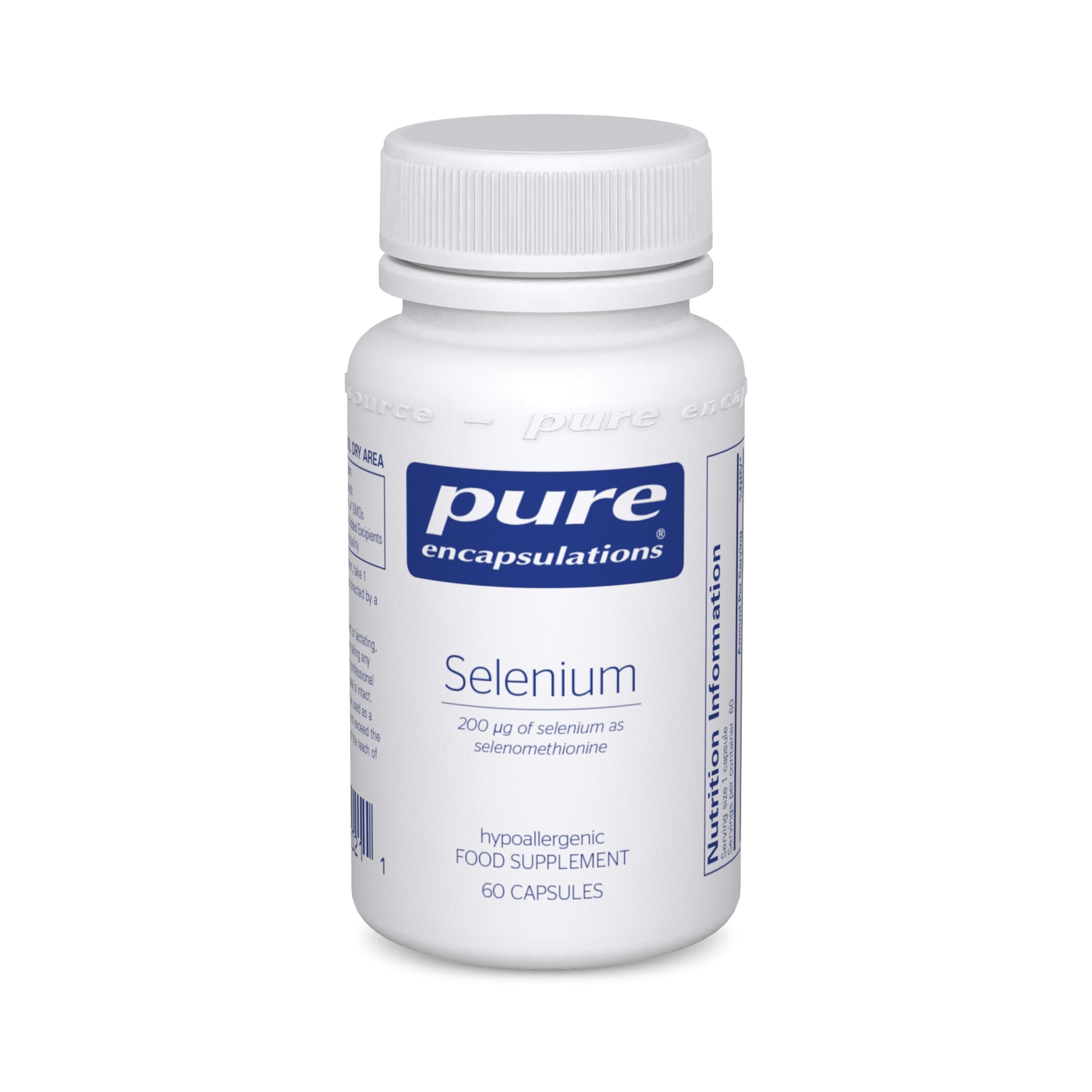 Selenium 200ug - Organic Selenomethionine Supplement for Immune and Thyroid Function Support - 60 Vegetarian Capsules