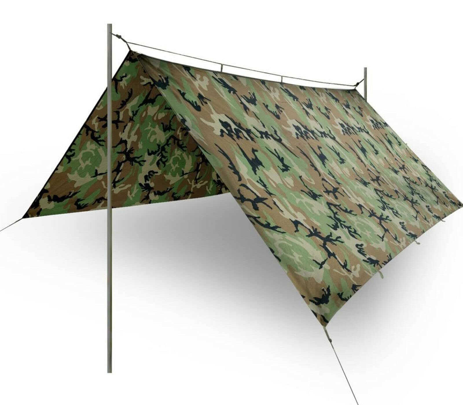 HHH Hunting® Large Military Basha Army Tent tarp camouflage bivi tent Fishing camping Ground Sheet Hunting Emergency Shelter 2.5m