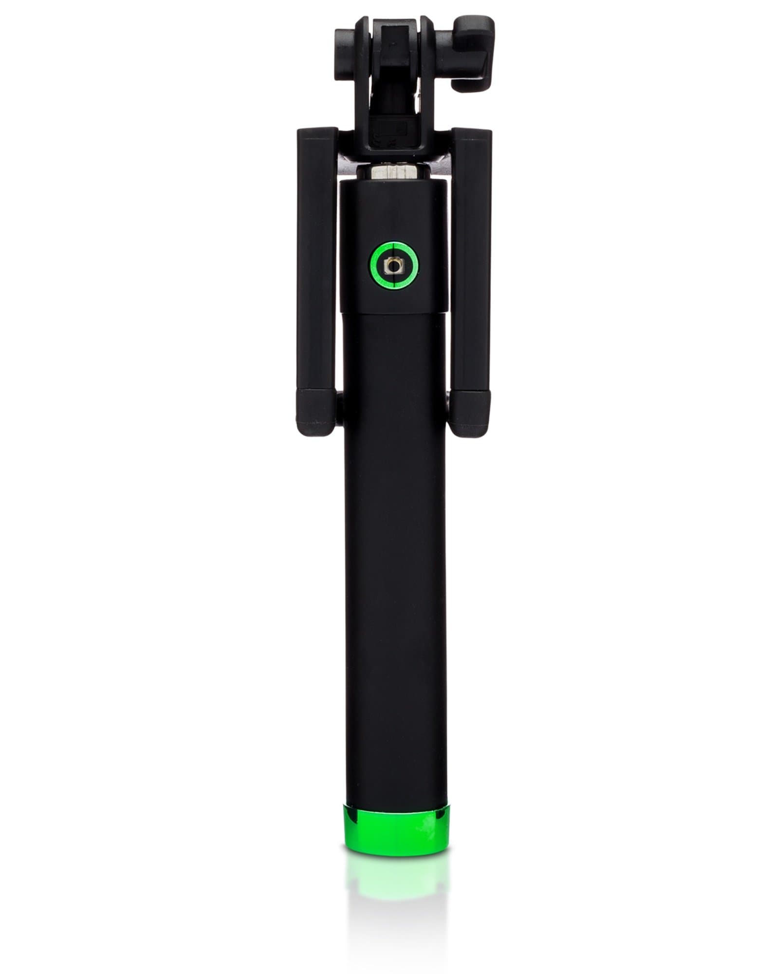 FotoGroov Selfie Stick Compact Pocket Size Bluetooth Smart Phone Monopod for iPhone 6 6S 5 5S Android Cell Phones GoPro Camera (Green)