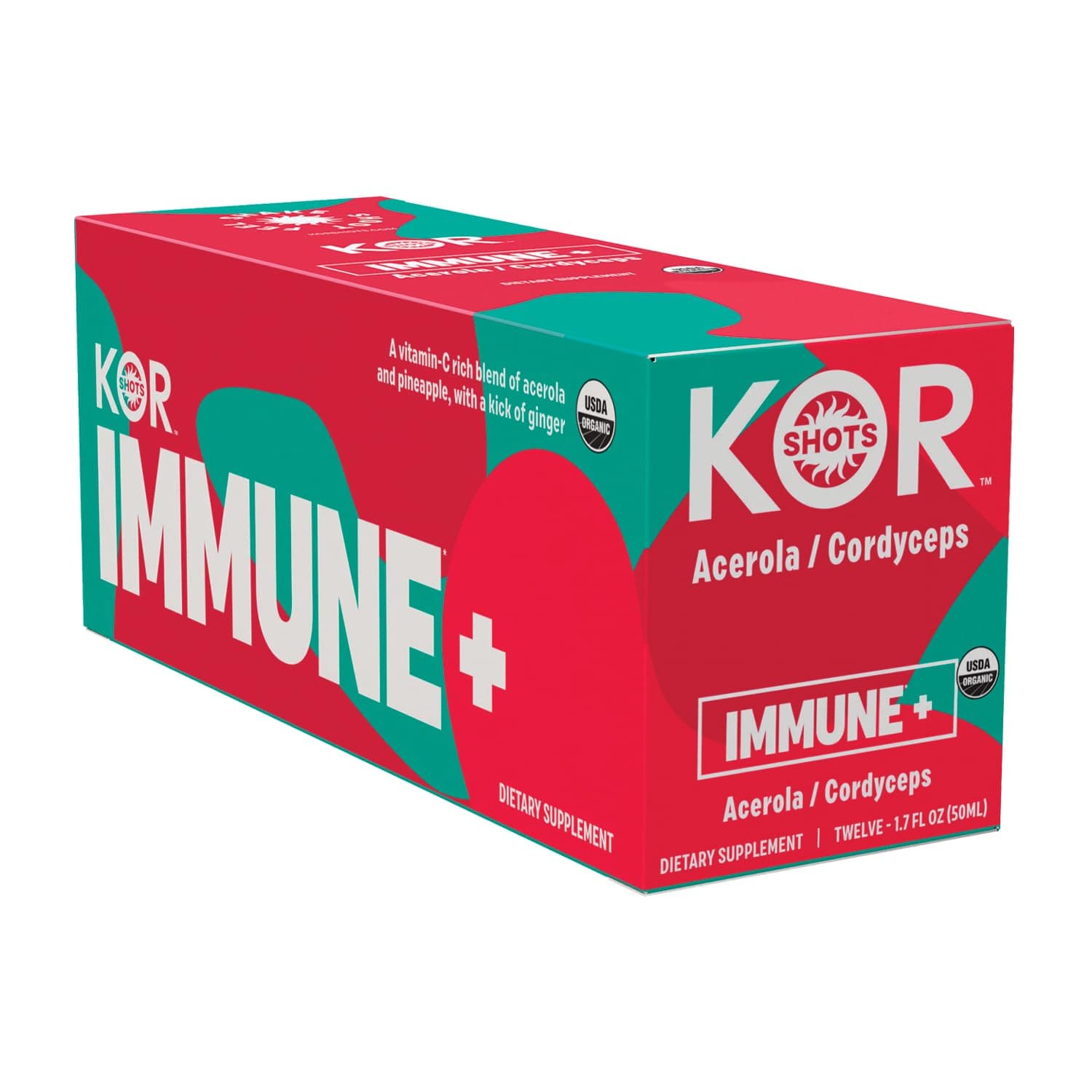 KOR Shots Organic Immune+ Shot 12Ct, 1.7 Fz
