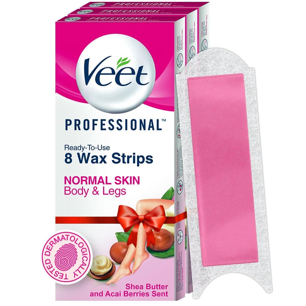Half Body Waxing Kit for Normal Skin - 8 Strips (Pack of 3)