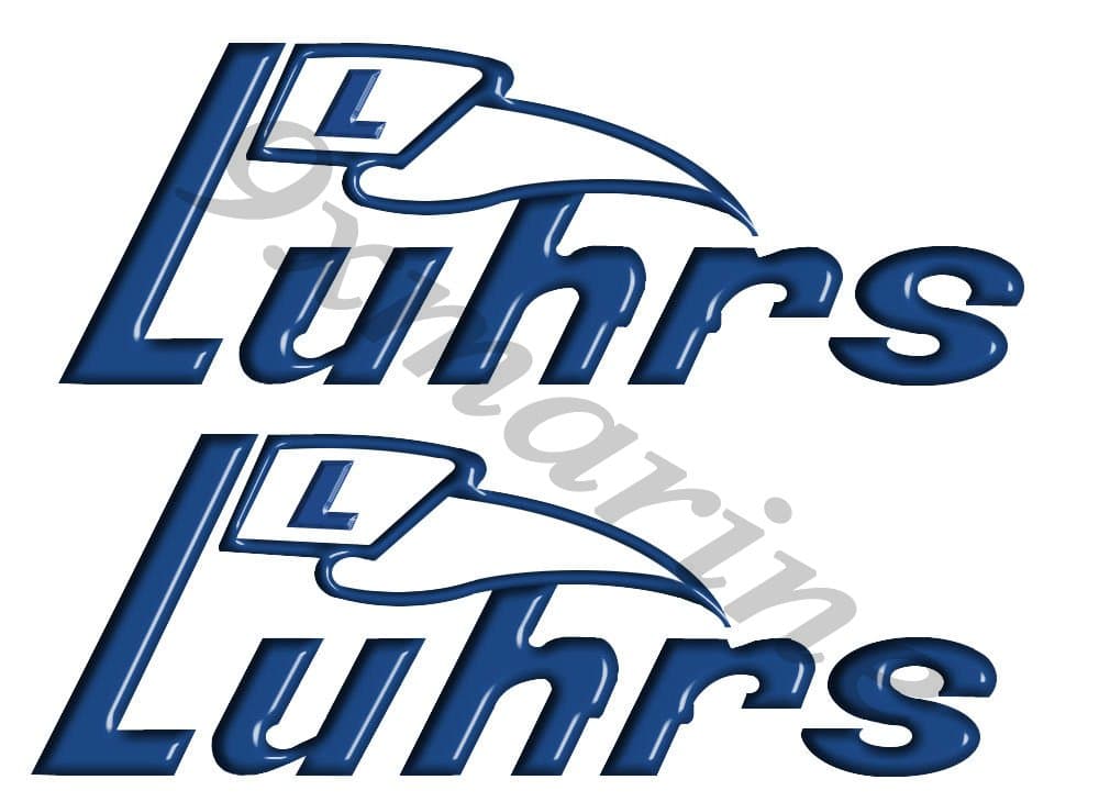 Luhrs Vintage Two Remastered Decals/Stickers for Boat Restoration Project. 10 inch Long