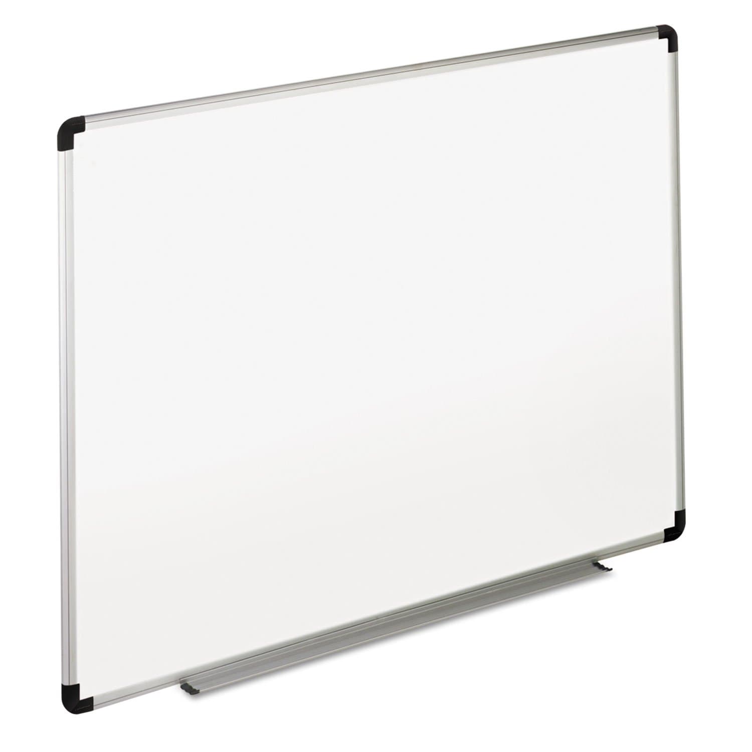 Universal 43723 Dry Erase Board, Melamine, 36 x 24, White, Black/Gray Aluminum/Plastic Frame