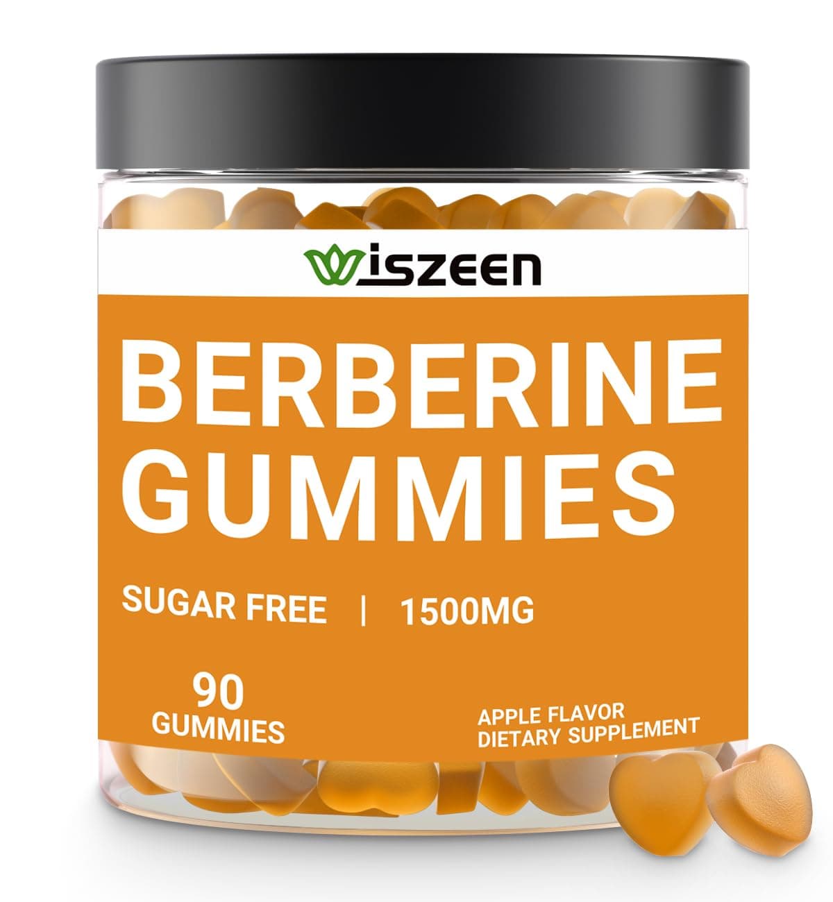 Berberine Gummies - 30 Servings - Berberine Supplement Gummies 1500mg with Ceylon Cinnamon, Sugar Free Berberine Gummy for Adults (90 Count)
