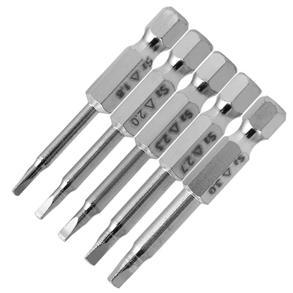 XT AUTO 5pcs in One Set Magnetic Triangle Head Screwdriver Bits S2 Steel 1/4 Hex Shank