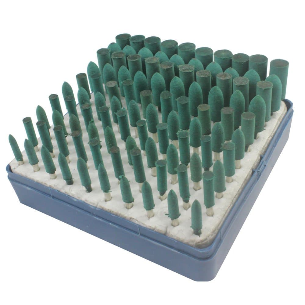 100pcs Rubber Grinding Mounted Point Rotary Assorted Accessory Grinding Head Wheel Head Kit For Dremel Polish