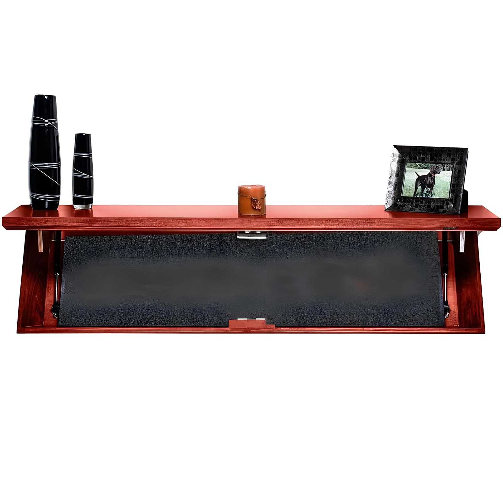 Tactical Traps - Freedom 52R Concealment Shelf with Trap Door and RFID Lock - Secure & Safe Hidden Concealment Compartment - 46" X 13.5" X 5" - Cherry