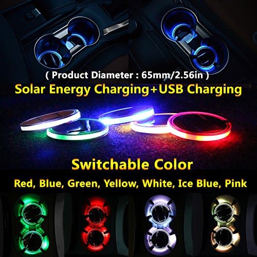 (2pcs)2018 Audi tt antenna q5 a4 a6 q7 a3 a8 a5 q3 a1 s3 sq5 tts s5 s6 a8l s7 s8 q2 r8 s4 rs5 rs7 rs4 rs6 rs3 rs2 accessories Car Lighting Parts For Cup Holder Lamps Automotive LED Lights (Audi Text)