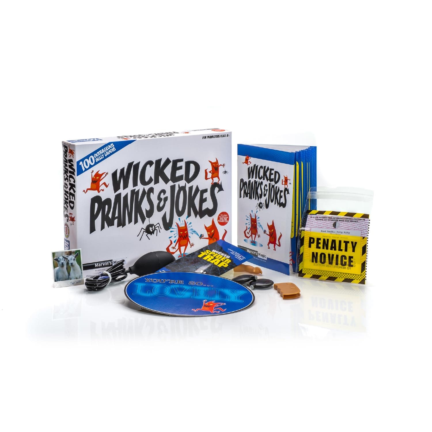 Prank Kit - Wicked Jokes - Assorted Collection of Fun Pranks for Kids - with Original Selfie Phone Squirter and More - Toys, Gifts for Kids - Suitable for Age 8, 9, 10+