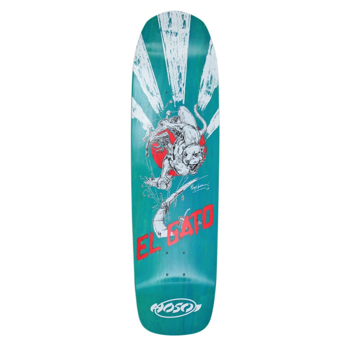 Hosoi Skateboards Eddie Elguera Invert Cat Pro Model Skateboard Deck