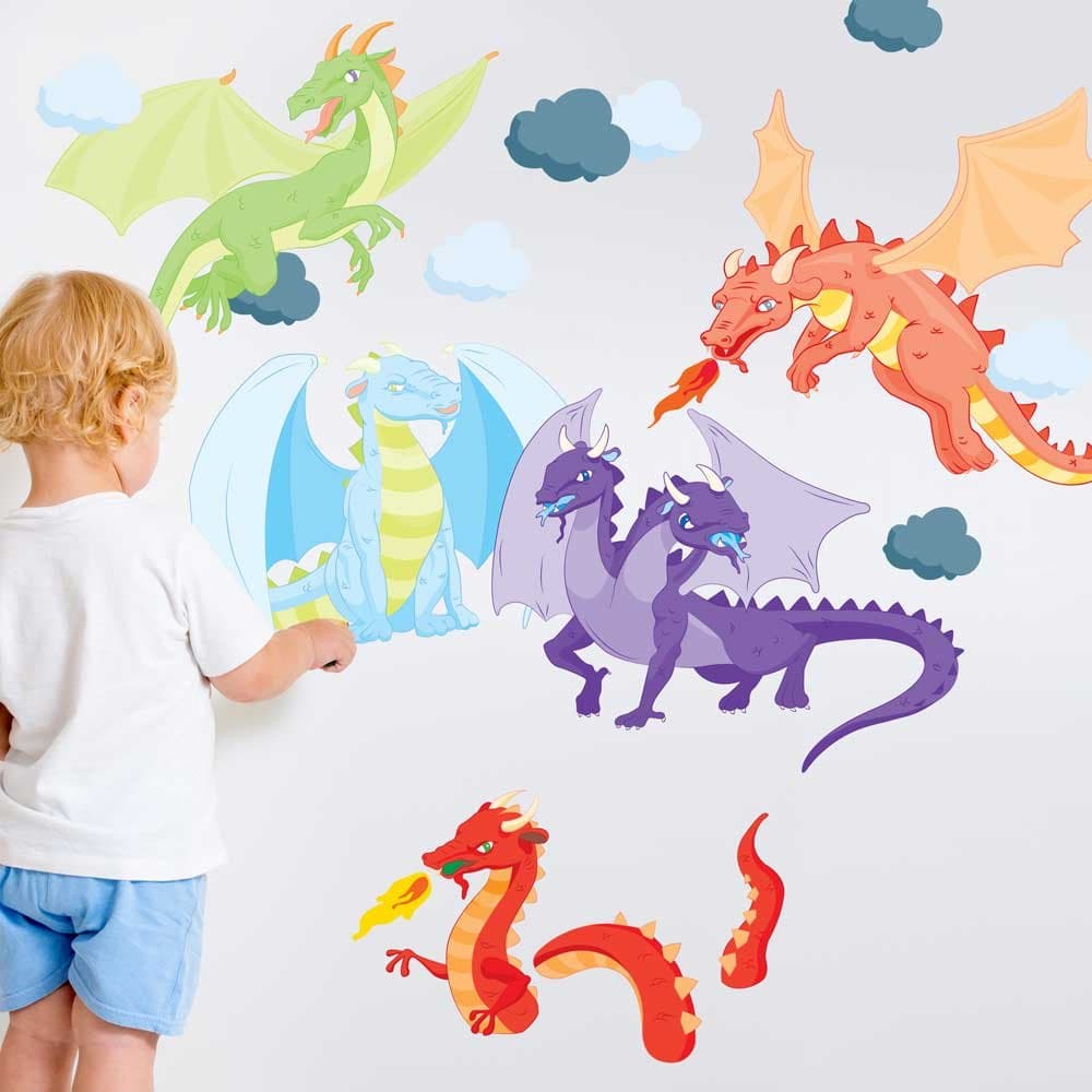 Flight of Dragons Wall Decal Set - Dragon Wall Decal by Chromantics