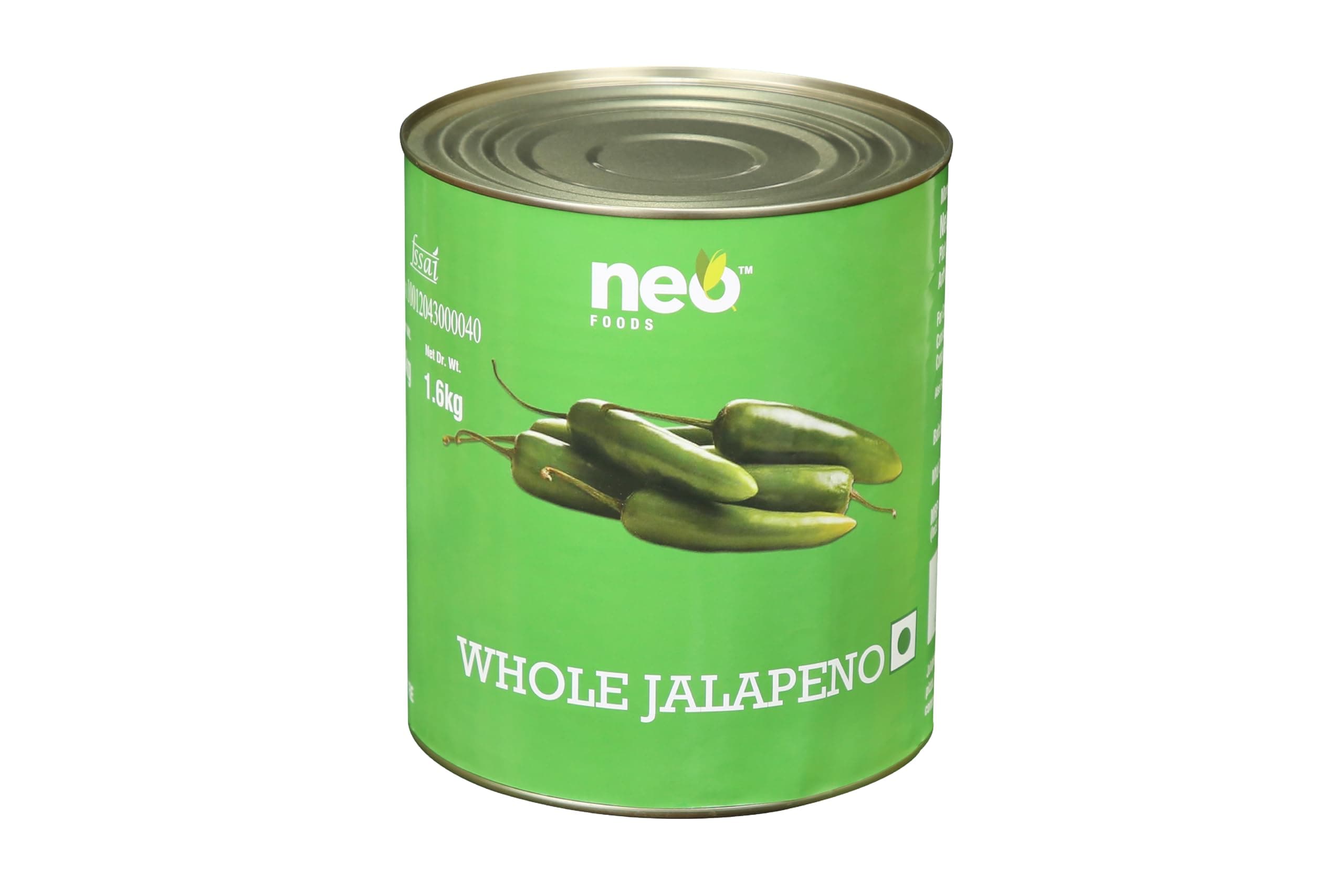 Neo Whole Jalapeno 3 kgI Ready-to-Eat Fibre-Rich ToppingI Enjoy with Black Olive for Pizza, Pasta, Nachos and Salads l 100% Plant Based I Enjoy as Filling Sandwich, Burger & Wraps
