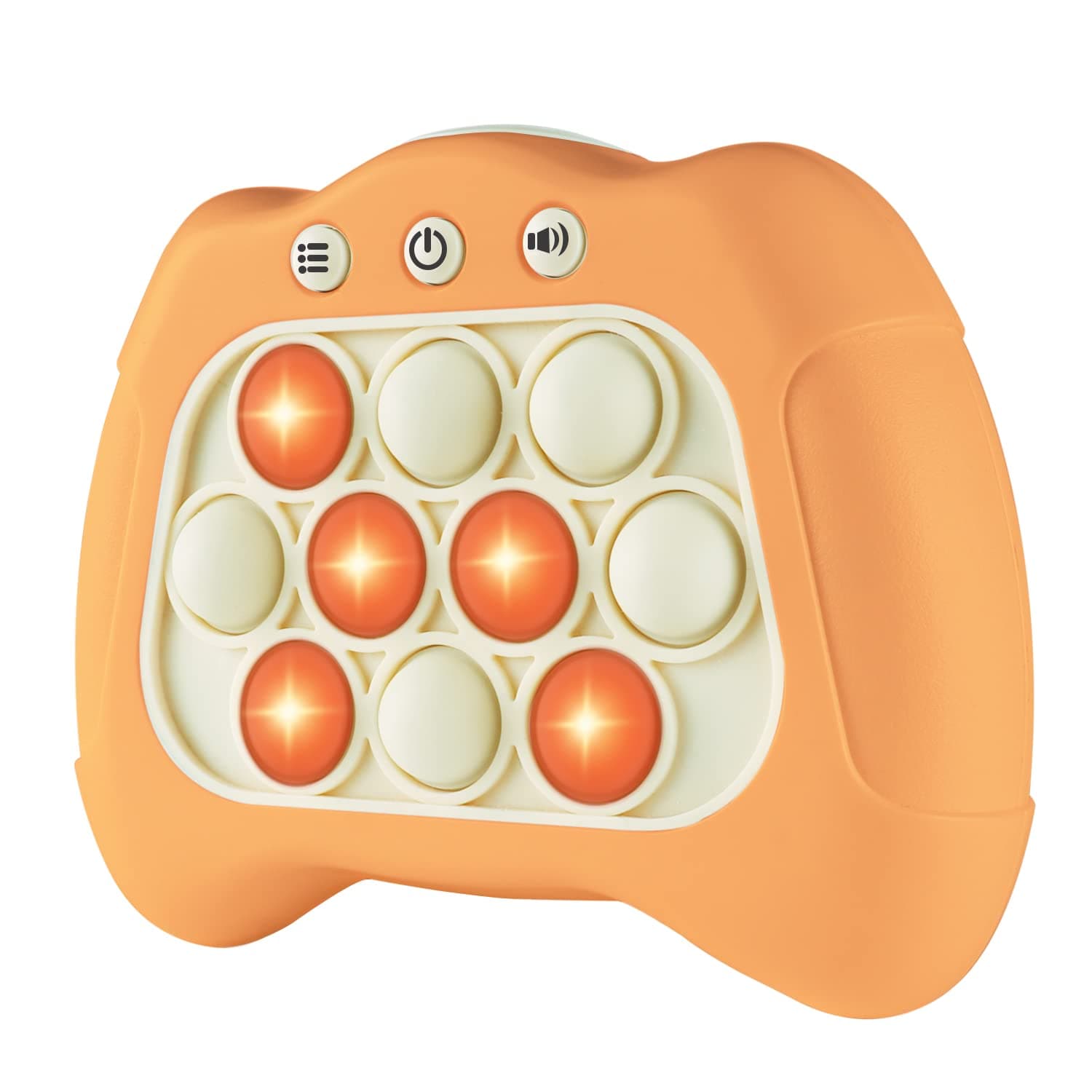 Pop The Target! Handheld Speed Push Game Machine: A Fun Multiplayer Game for Family. Sensory Fidget Toy Christmas Toys Gifts for 6 7 8 9 10 11 12 Years Old Kids Road Trip Car Games Orange