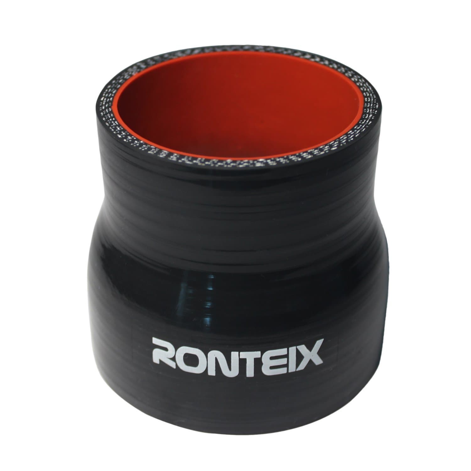 Ronteix 4-Ply High Performance 76MM Length Straight Reducer Coupler Silicone Hose (4''(102MM) to 3''(76MM), RED/BLACK)