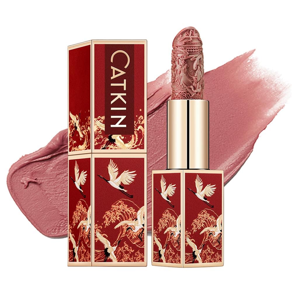CATKIN Matte Lipsticks Long Lasting Lipstick Lip Makeup Waterproof Matte Finish Moisturizing Smooth Soft High Impact Lip color Infused with Vitamin E and Avocado Oil (CO157)