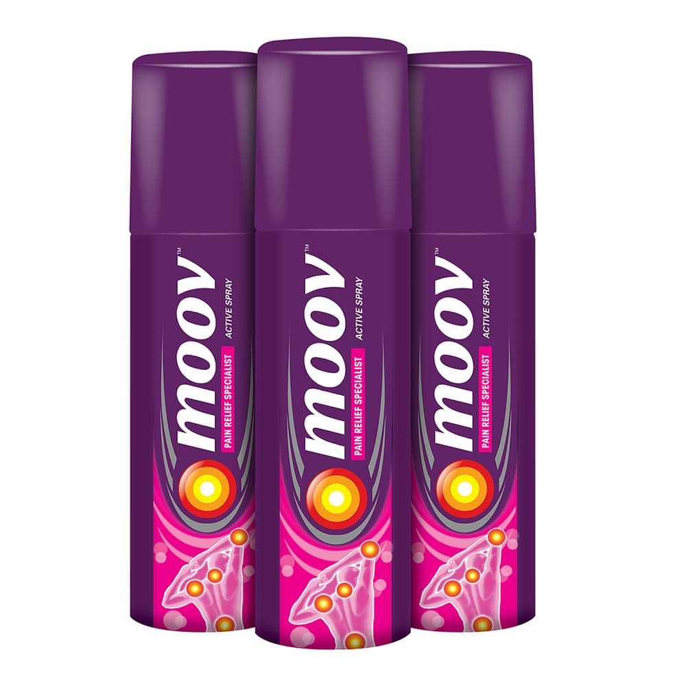 Fast Pain Relief Spray - 80g (Pack of 3) | Suitable for Back Pain, Muscle Pain, Joint Pain, Knee Pain | 100% Ayurvedic Formula | Suitable for Sports & Gym related injuries