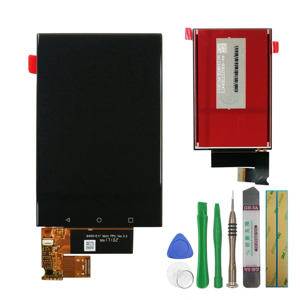 for BlackBerry Keyone DK70 DTEK70 BBB100-1 BBB100-2 BBB100-3 BBB100-4 BBB100-6 Assembly LCD Display Touch Screen Digitizer Replacement with Tools