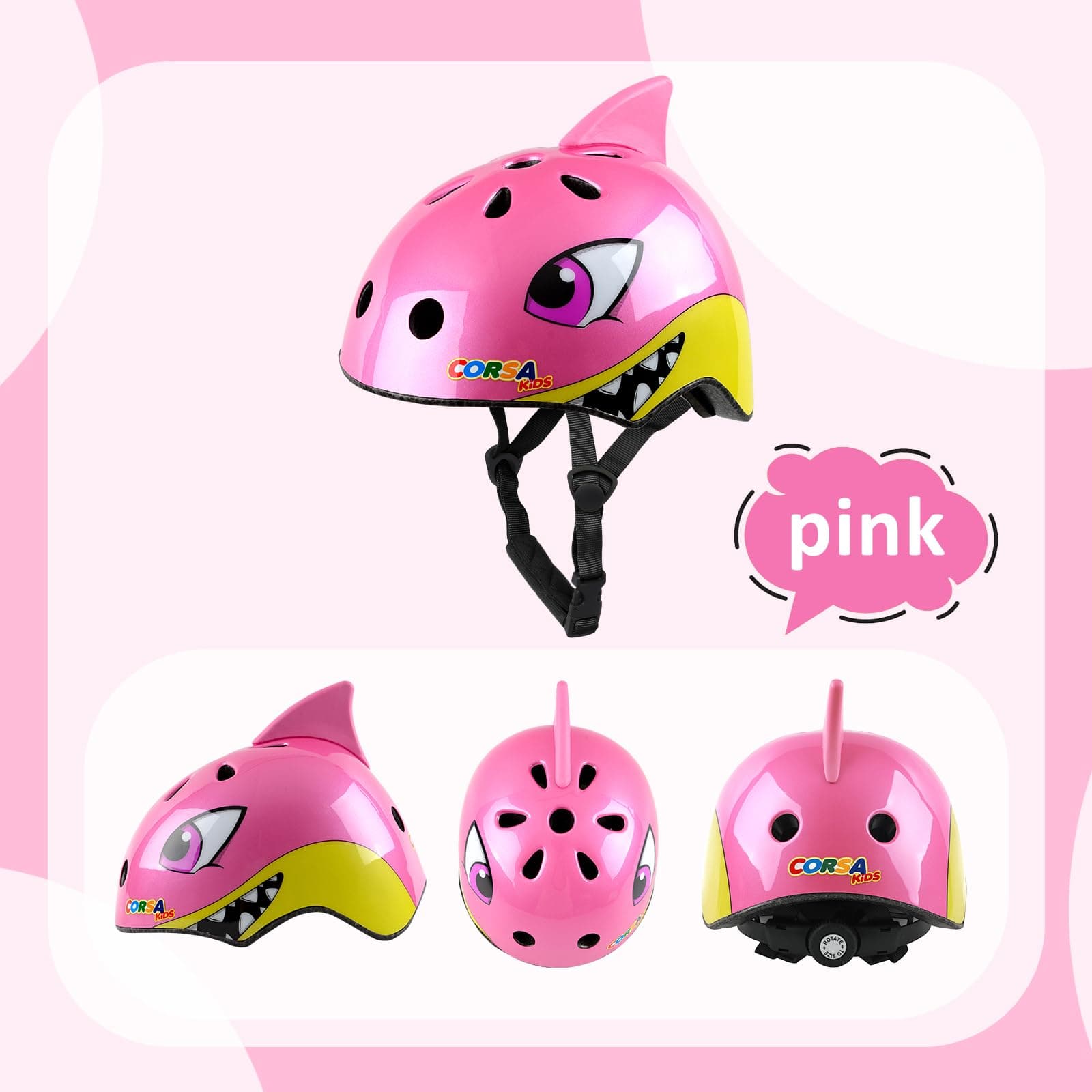 Toddler Kids Bike Helmet, Adjustable and Multi-Sport, 3 Sizes for Ages 1-2-3-5-8-14 Years Child Infant Boys Girls