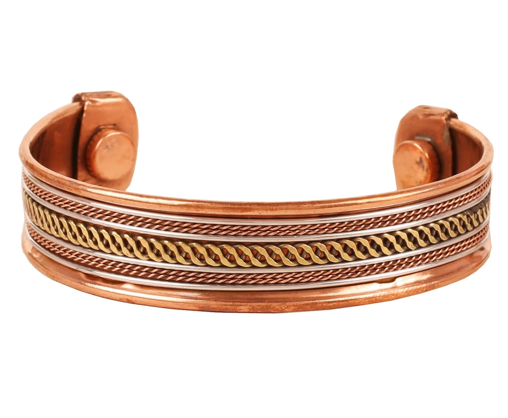 Copper Bracelet Tibetan Style. Hand Forged with Solid and High Gauge Copper Jewelry Cuff For Women Men.