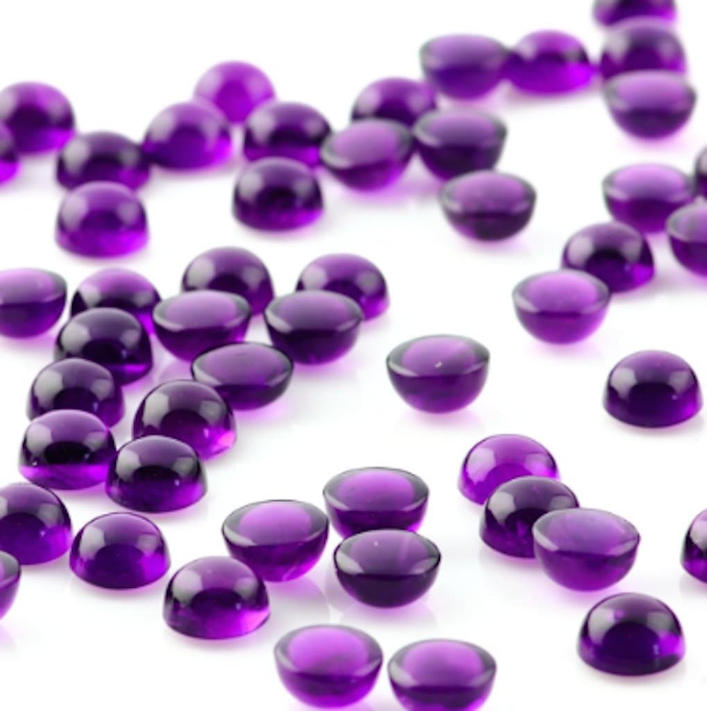 Jaz77 - 20 Cts of Natural African Amethyst Round Cabochon 3 mm AAA Top Quality Loose Gemstones