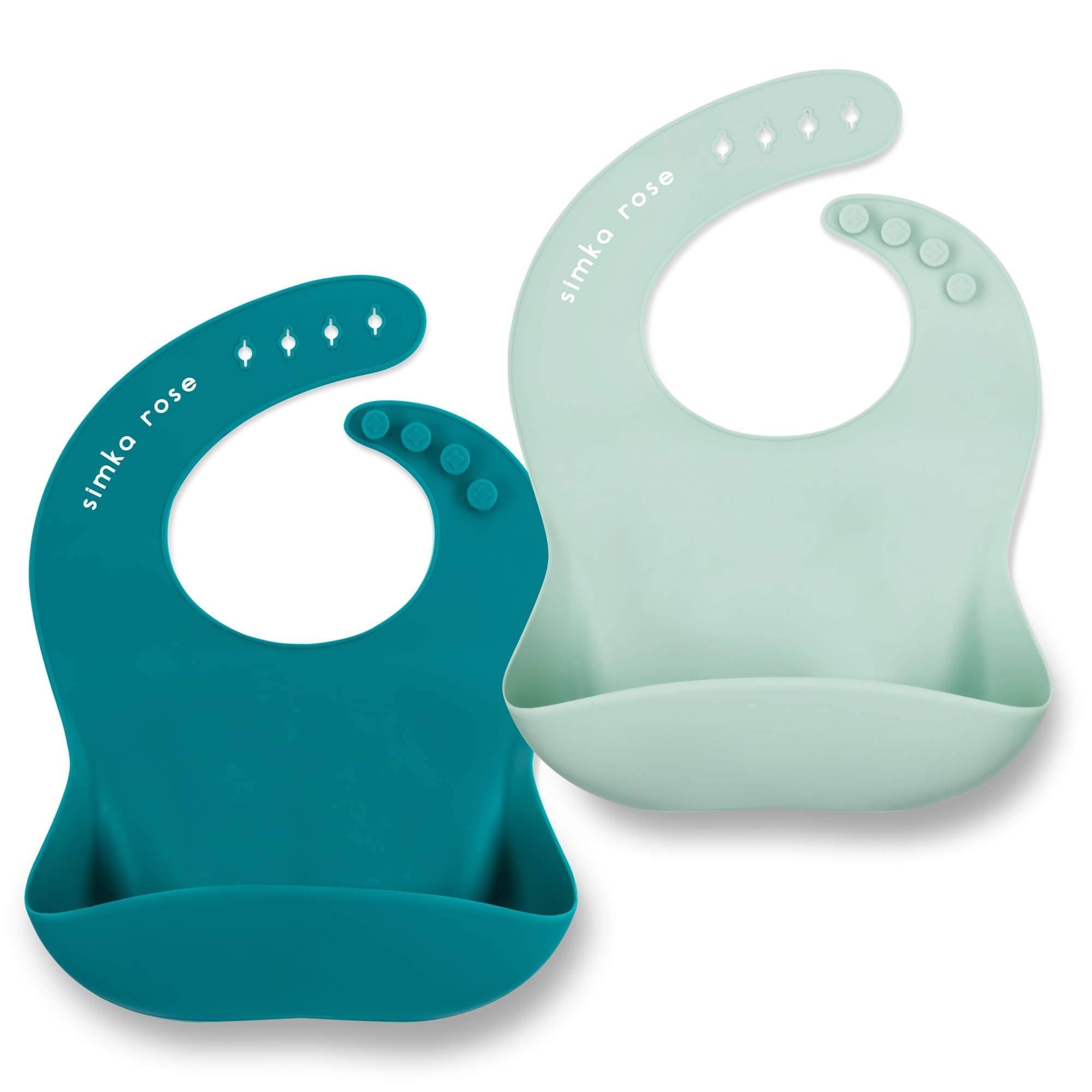 Silicone Bibs for Babies & Toddlers Soft Silicone Baby Bib for Girls&Boys Adjustable Silicone Baby Bibs with Pouch