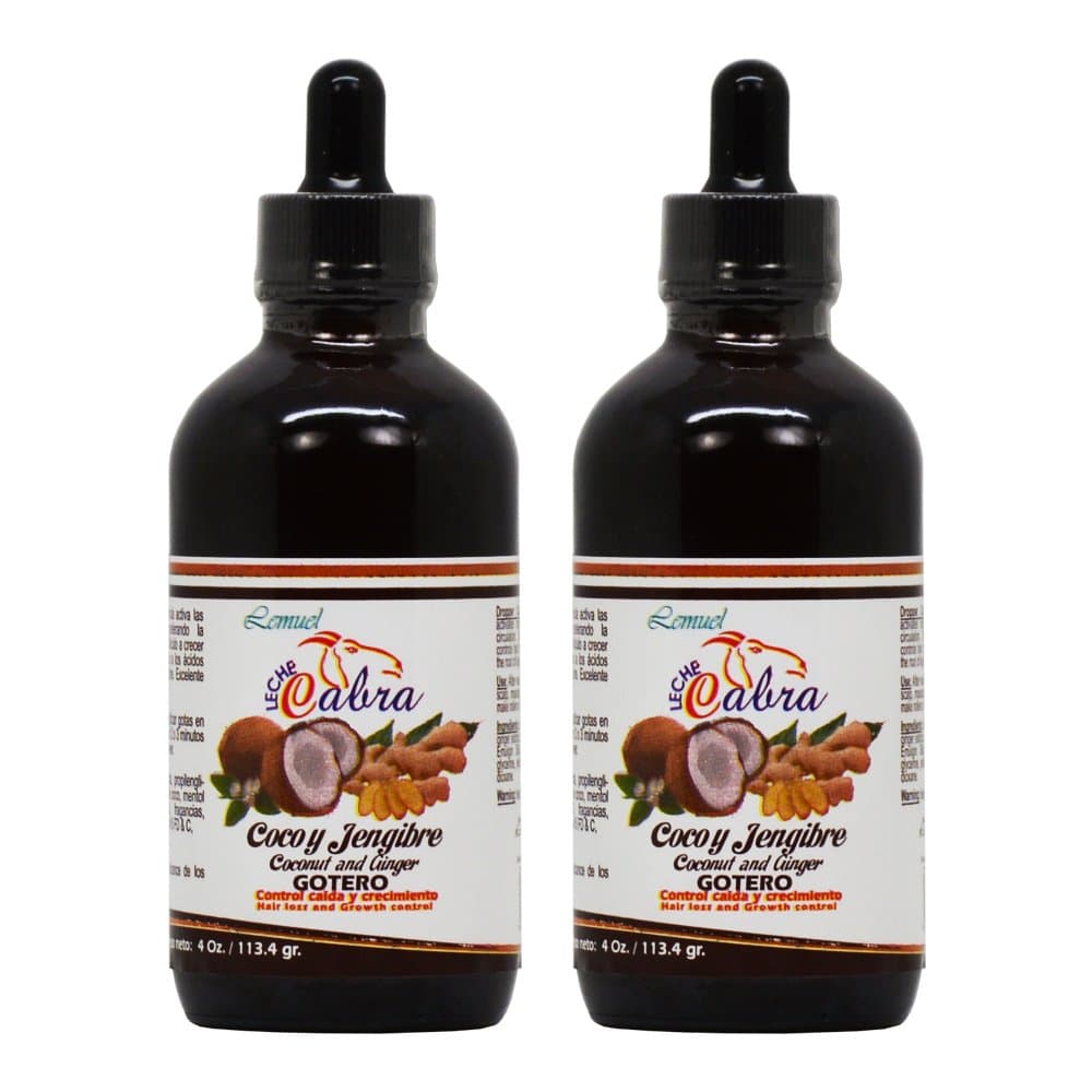 Lemuel Leche Cabra Coco y Jengibre Coconut and Ginger Gotero Dropper 4 oz"Pack of 2"